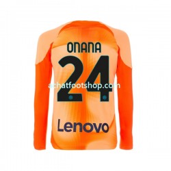 Maillot Inter Milan Andre Onana 24 Gardien 4ème Tenue pour Homme 2022-2023 Manche Longue