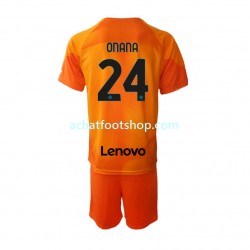Maillot Inter Milan Andre Onana 24 Gardien 4ème Tenue pour Enfant 2022-2023 Manche Courte
