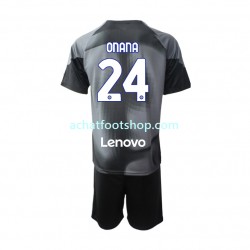 Maillot Inter Milan Andre Onana 24 Gardien Domicile Tenue pour Enfant 2022-2023 Manche Courte