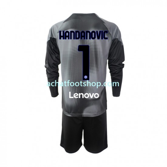 Maillot Inter Milan Samir Handanovic 1 Gardien Domicile Tenue pour Enfant 2022-2023 Manche Longue