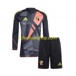 Maillot Belgique Gardien Domicile Tenue pour Enfant Euro 2024 Manche Longue Maillot Belgique Gardien Domicile Tenue pour Enfant Euro 2024 Manche Longue