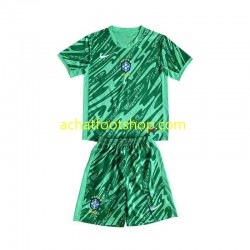 Maillot Brésil Gardien 3ème Tenue pour Enfant 2024 Manche Courte