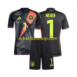 Maillot Allemagne Manuel Neuer 1 Gardien Domicile Tenue pour Enfant Euro 2024 Manche Courte