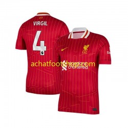 Maillot Liverpool Virgil van Dijk 4 Domicile Tenue pour Homme 2024-2025 Manche Courte
