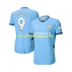Maillot Manchester City Erling Haaland 9 Domicile Tenue pour Homme 2024-2025 Manche Courte