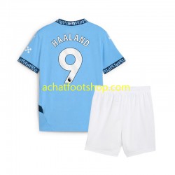 Maillot Manchester City Erling Haaland 9 Domicile Tenue pour Enfant 2024-2025 Manche Courte