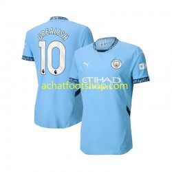 Maillot Manchester City Jack Grealish 10 Domicile Tenue pour Homme 2024-2025 Manche Courte Maillot Manchester City Jack Grealish 10 Domicile Tenue pour Homme 2024-2025 Manche Courte