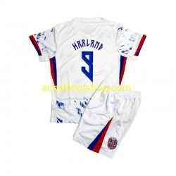 Maillot Norvège Erling Haaland 9 Extérieur Tenue pour Enfant 2024 Manche Courte