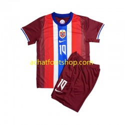 Maillot Norvège Martin Odegaard 8 Domicile Tenue pour Enfant 2024 Manche Courte