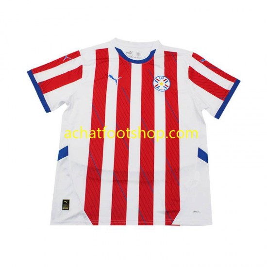 Maillot Paraguay Domicile Tenue pour Homme 2024 Manche Courte