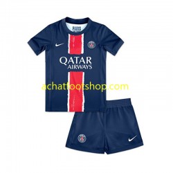 Maillot Paris Saint-Germain Domicile Tenue pour Enfant 2024-2025 Manche Courte