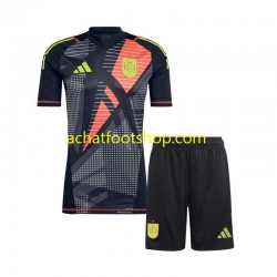 Maillot Espagne Gardien Extérieur Tenue pour Enfant Euro 2024 Manche Courte