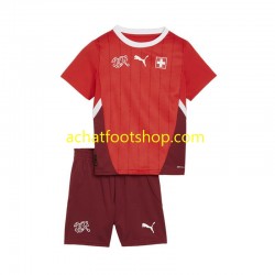 Maillot Suisse Domicile Tenue pour Enfant Euro 2024 Manche Courte Maillot Suisse Domicile Tenue pour Enfant Euro 2024 Manche Courte